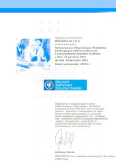 Certyfikat Microsoft Authorized Education Partner 2015