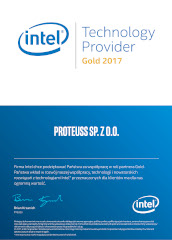 Certyfikat Intel Partner Gold 2017